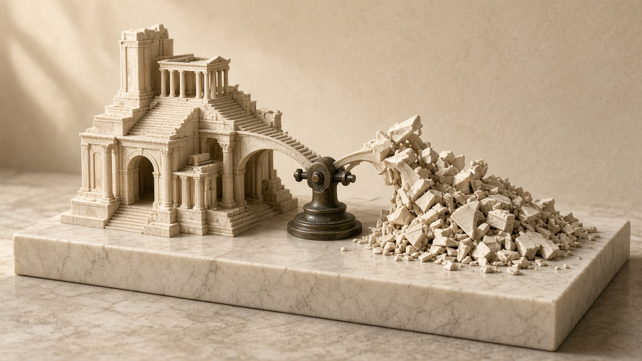 Plate II. Structure. Raw stone gathered into civilizational form.